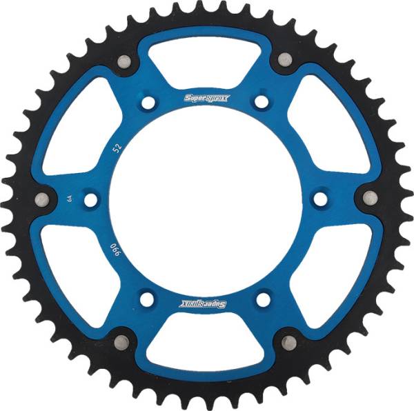 SUPERSPROX - REAR STEALTH SPROCKET ALU/STL 52T-520 BLU HUS/HUSQ/KTM - Image 1