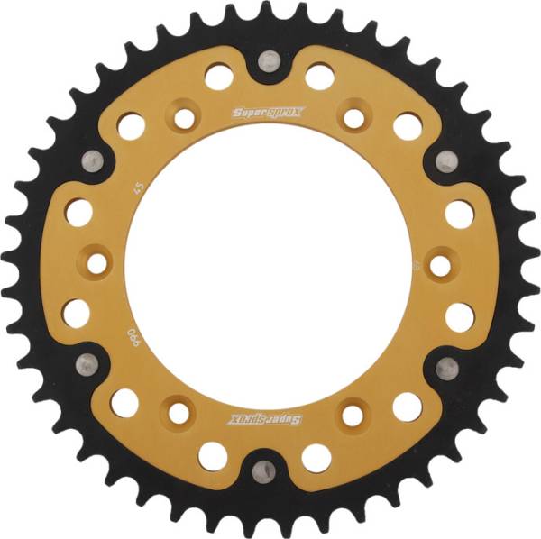 SUPERSPROX - REAR STEALTH SPROCKET ALU/STL 45T-520 GLD HUS/HUSQ/KTM - Image 1