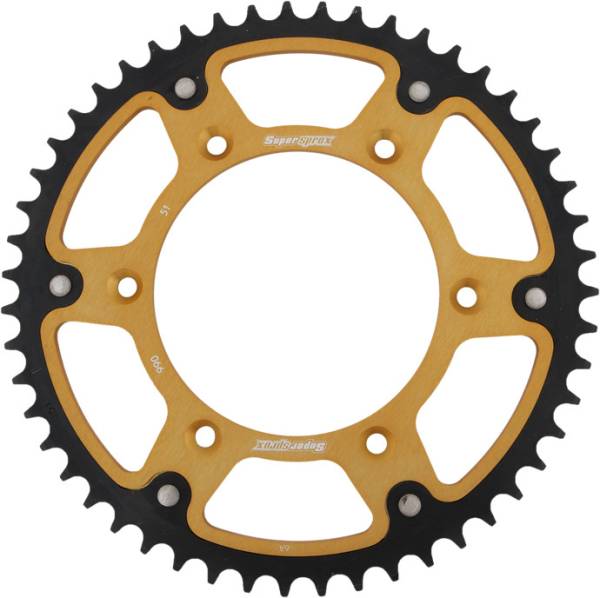 SUPERSPROX - REAR STEALTH SPROCKET ALU/STL 51T-520 GLD HUSQ/KTM - Image 1