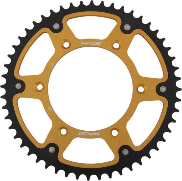 SUPERSPROX - REAR STEALTH SPROCKET ALU/STL 52T-520 GLD HUS/HUSQ/KTM - Image 1