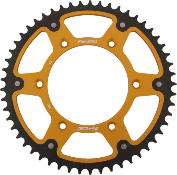 SUPERSPROX - REAR STEALTH SPROCKET ALU/STL 53T-520 GLD HUS/HUSQ/KTM - Image 1