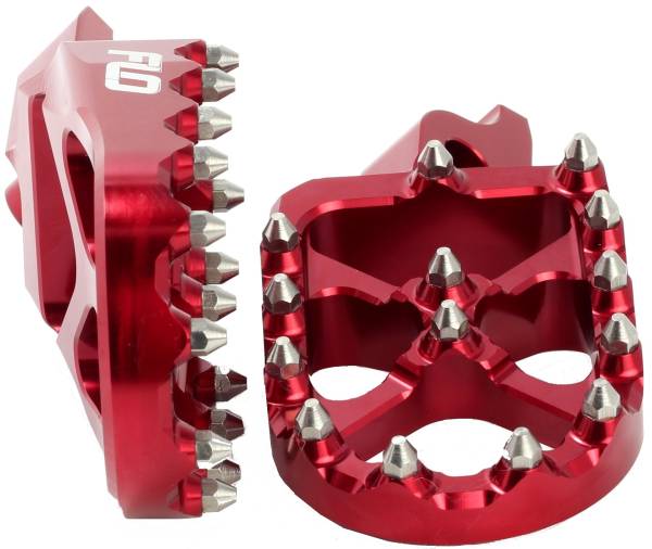 FLO MOTORSPORTS - PRO SERIES FOOT PEGS RED KAW/HON - Image 1