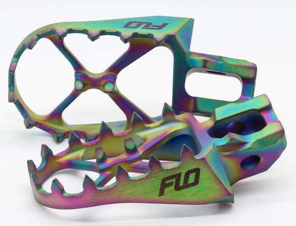 FLO MOTORSPORTS - TITANIUM FOOT PEGS JET FUEL GAS/HUS/KTM - Image 1