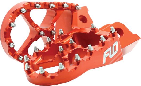 FLO MOTORSPORTS - PRO SERIES FOOT PEGS ORANGE KTM/HUS - Image 1