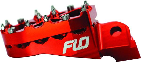 FLO MOTORSPORTS - PRO SERIES FOOT PEG RISERS ORANGE 13MM - Image 1