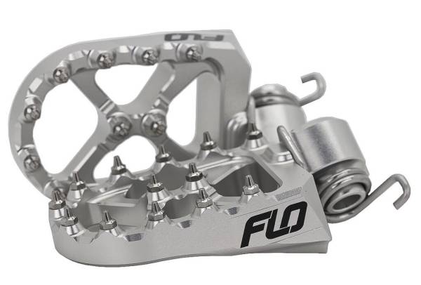 FLO MOTORSPORTS - FLO FOOTPEG LOW SILVER YAM 10MM BACK 12MM DOWN - Image 1