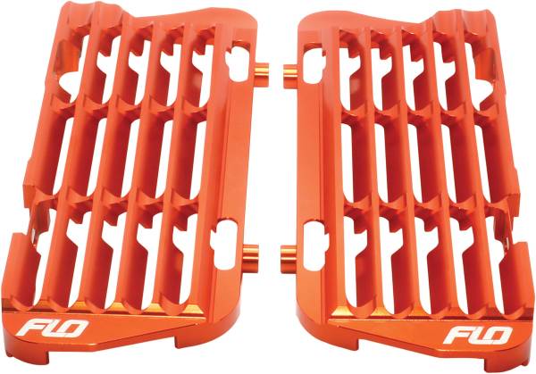 FLO MOTORSPORTS - HIGH FLOW RADIATOR BRACES ORANGE - Image 1