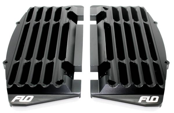 FLO MOTORSPORTS - HIGH FLOW RADIATOR BRACES BLACK - Image 1