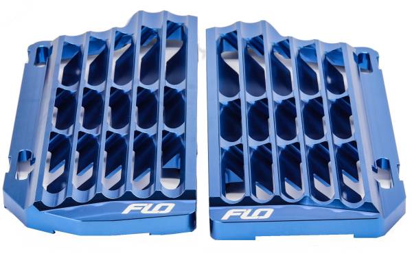 FLO MOTORSPORTS - HIGH FLOW RADIATOR BRACES BLUE - Image 1