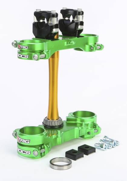 XTRIG - ROCS TECH CLAMP SET GREEN KAWASAKI 23MM - Image 1