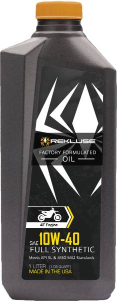 REKLUSE RACING - FULL SYN 4T ENGINE OIL 10W40 1 LT - Image 1