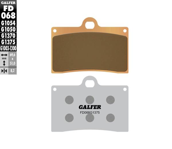 GALFER - BRAKE PADS SEMI METALLIC FD068G1054 - Image 1