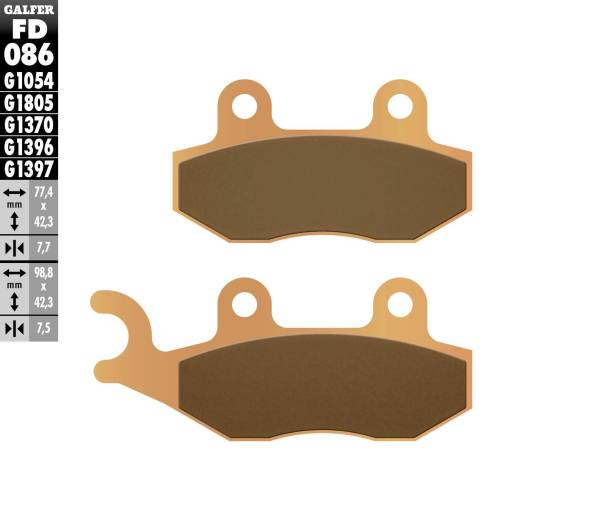 GALFER - BRAKE PADS SINTERED FD086G1396 - Image 1