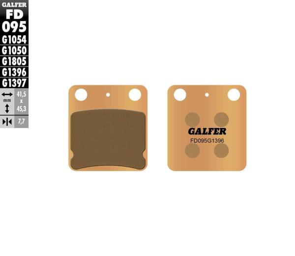 GALFER - BRAKE PADS SINTERED FD095G1396 - Image 1