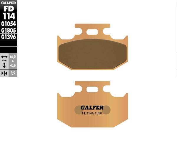 GALFER - BRAKE PADS SINTERED FD114G1396 - Image 1