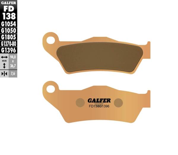 GALFER - BRAKE PADS SINTERED FD138G1396 - Image 1