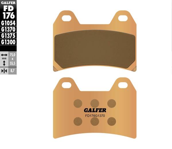 GALFER - BRAKE PADS SINTERED FD176G1370 - Image 1