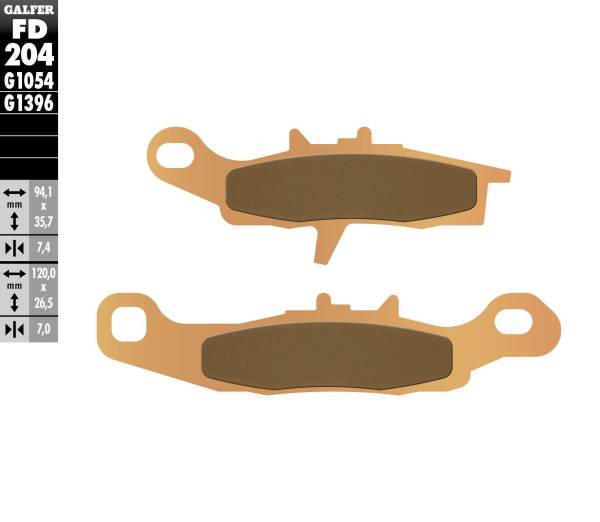 GALFER - BRAKE PADS SINTERED FD204G1396 - Image 1