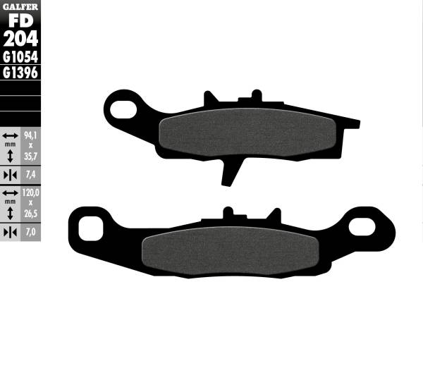 GALFER - BRAKE PADS SEMI METALLIC FD204G1054 - Image 1