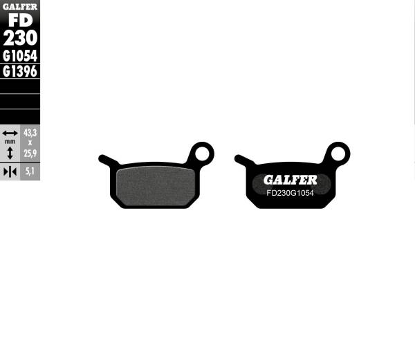 GALFER - BRAKE PADS SEMI METALLIC FD230G1054 - Image 1