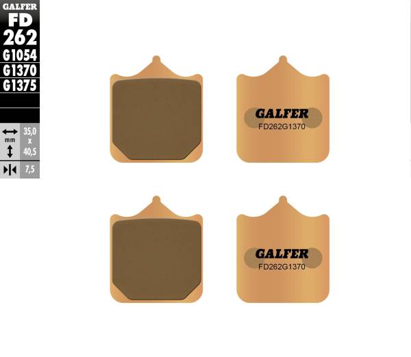 GALFER - BRAKE PADS SINTERED FD262G1370 - Image 1