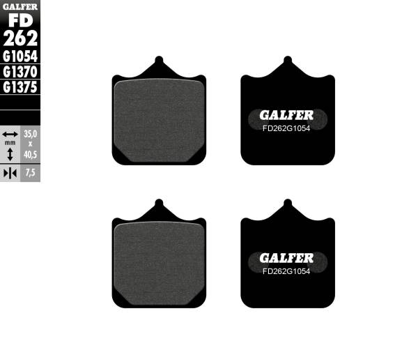 GALFER - BRAKE PADS SEMI METALLIC FD262G1054 - Image 1