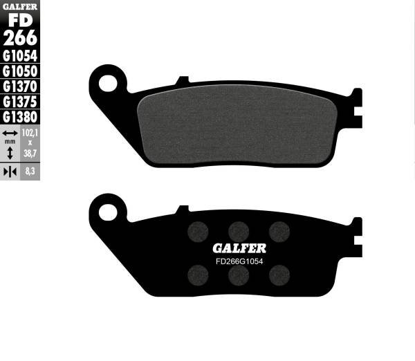 GALFER - BRAKE PADS SEMI METALLIC FD266G1054 - Image 1