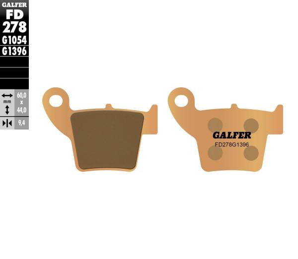 GALFER - BRAKE PADS SINTERED FD278G1396 - Image 1