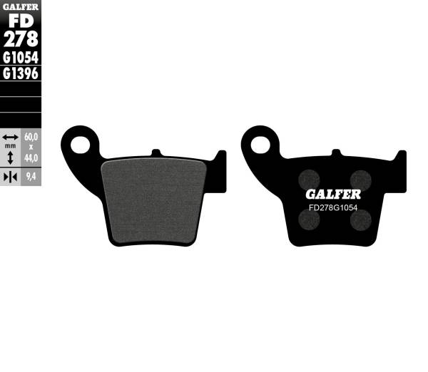 GALFER - BRAKE PADS SEMI METALLIC FD278G1054 - Image 1