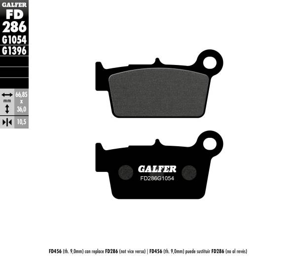 GALFER - BRAKE PADS SEMI METALLIC FD286G1054 - Image 1