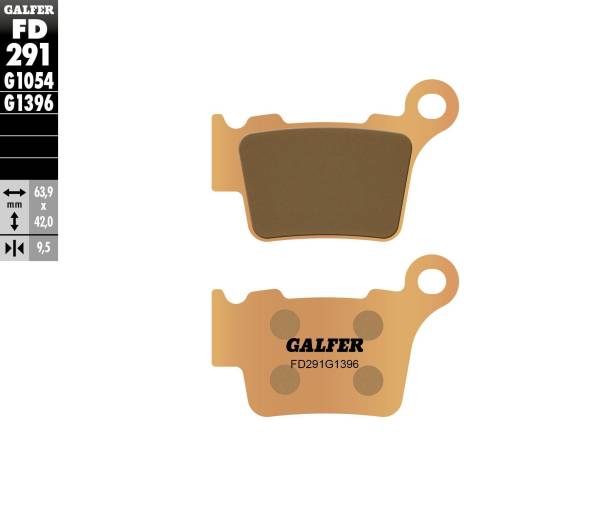 GALFER - BRAKE PADS SINTERED FD291G1396 - Image 1