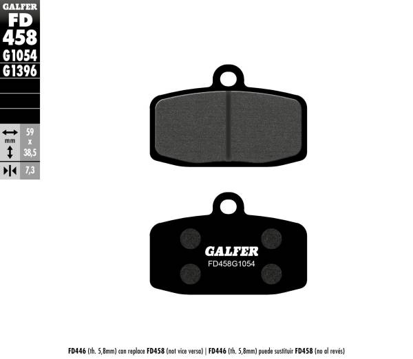 GALFER - BRAKE PADS SEMI METALLIC FD458G1054 - Image 1