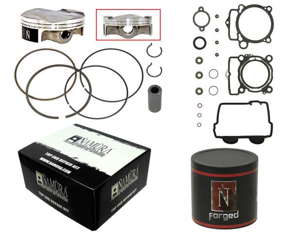 NAMURA - TOP END KIT FORGED NIKASIL CYL 77.96/STD 11:1 HUS/HUSQ/KTM - Image 1