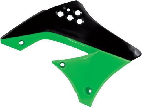 ACERBIS - RADIATOR SHROUDS BLACK/GREEN - Image 1