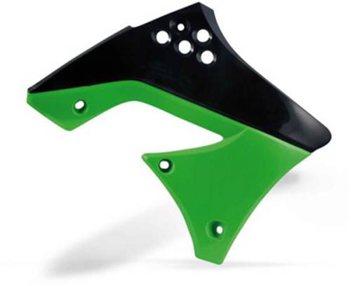 ACERBIS - RADIATOR SHROUDS BLACK/GREEN - Image 1