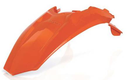 ACERBIS - REAR FENDER W/TAILLIGHT TAB ORANGE - Image 1