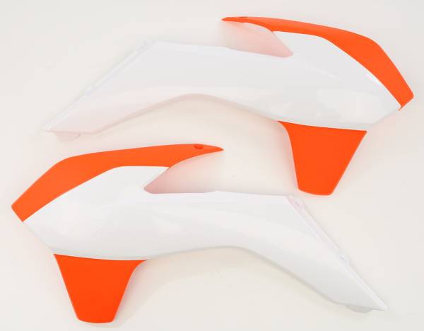 ACERBIS - RADIATOR SHROUD ORANGE/WHITE - Image 1