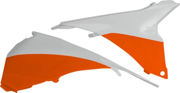 ACERBIS - AIRBOX COVERS WHITE/ORANGE - Image 1