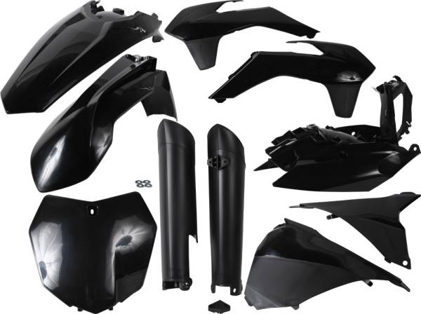 ACERBIS - FULL PLASTIC KIT BLACK - Image 1