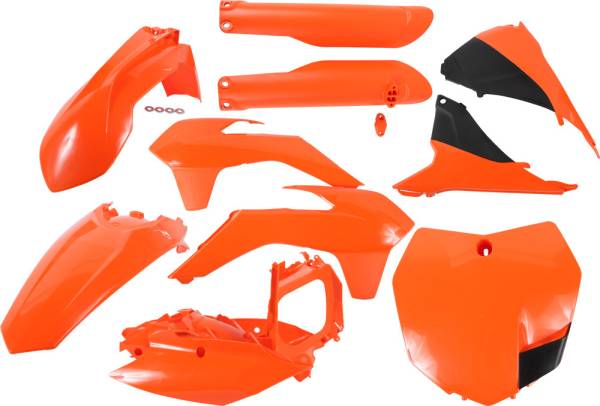 ACERBIS - FULL PLASTIC KIT ORANGE/BLACK - Image 1