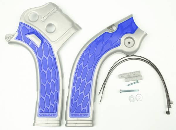 ACERBIS - X-GRIP FRAME GUARD SILVER/BLUE - Image 1