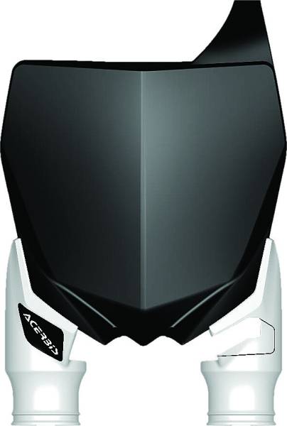 ACERBIS - FRONT NUMBER PLATE BLACK/WHITE - Image 1