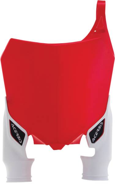 ACERBIS - FRONT NUMBER PLATE RED/WHITE - Image 1