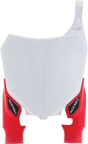 ACERBIS - FRONT NUMBER PLATE WHITE/RED - Image 1