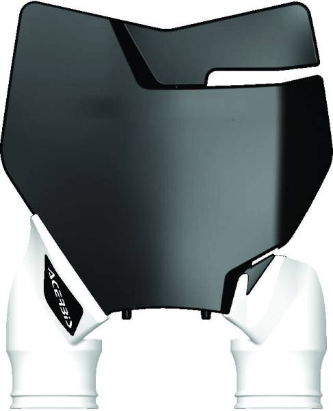 ACERBIS - FRONT NUMBER PLATE BLACK/WHITE - Image 1