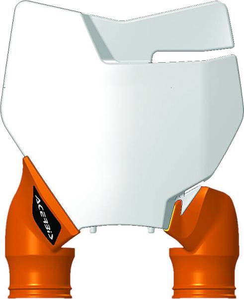 ACERBIS - FRONT NUMBER PLATE WHITE/ORANGE - Image 1