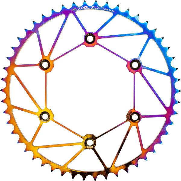 DIRT TRICKS - REAR SPROCKET CHROMOLY STL/ZIR 50T-520 CHROMATIC KTM/HUSQ - Image 1