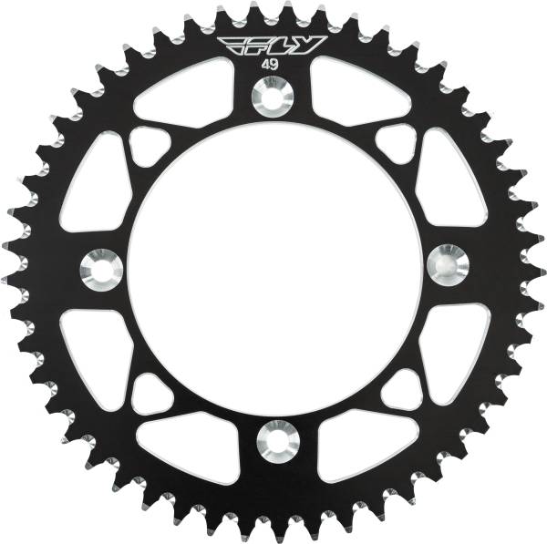 FLY RACING - REAR SPROCKET ALUMINUM 49T-420 BLK HON - Image 1