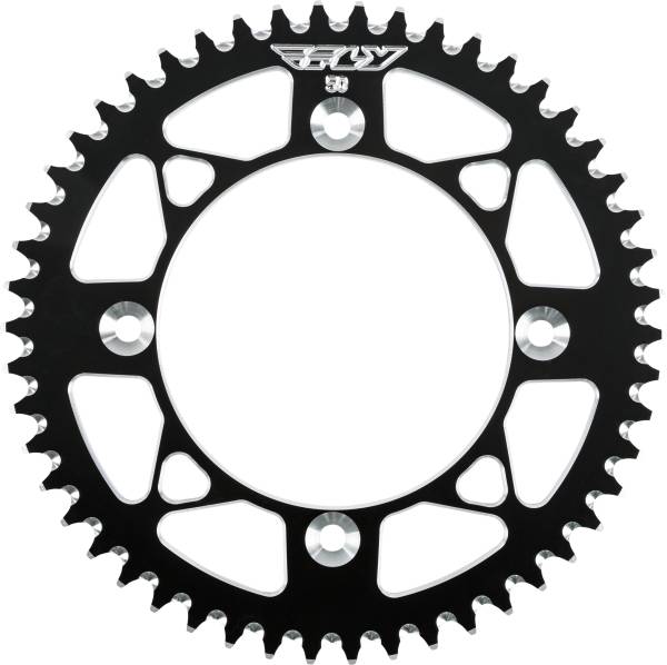 FLY RACING - REAR SPROCKET ALUMINUM 50T-420 BLK HON - Image 1