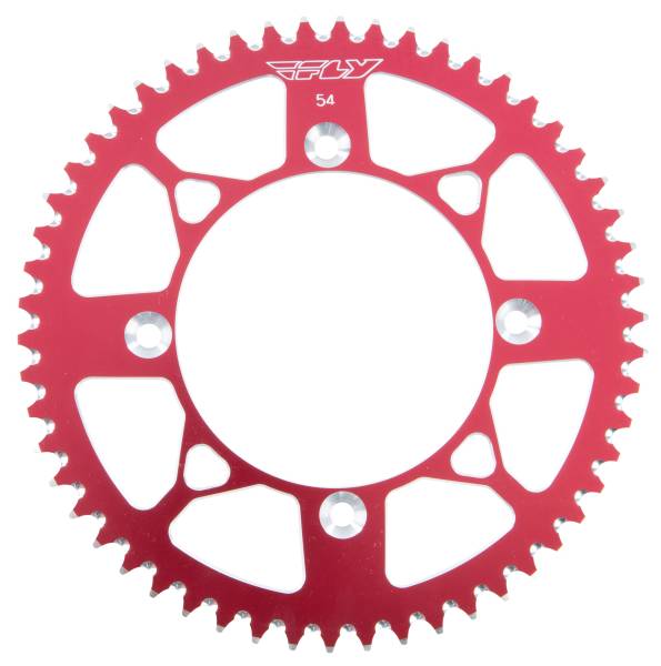 FLY RACING - REAR SPROCKET ALUMINUM 54T-420 RED HON - Image 1